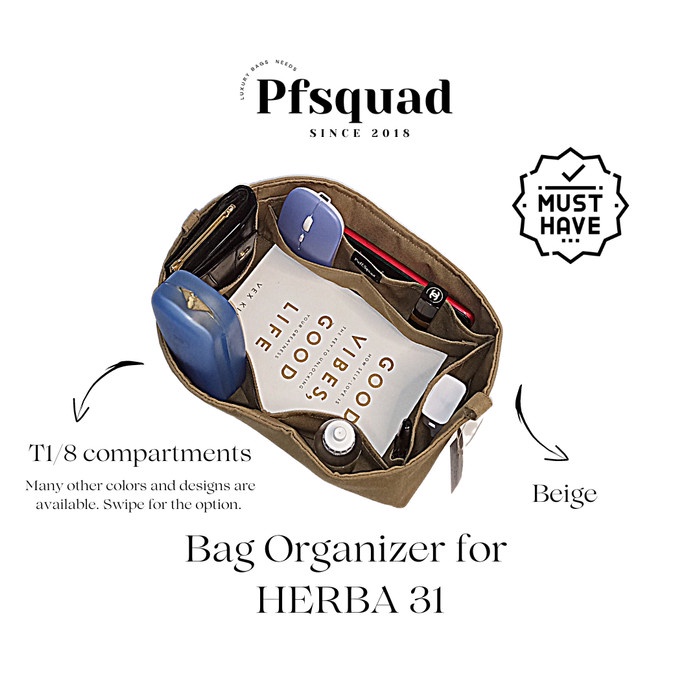 MA71 Bag Organizer for H Herbag 31 Bag insert Organizer tas