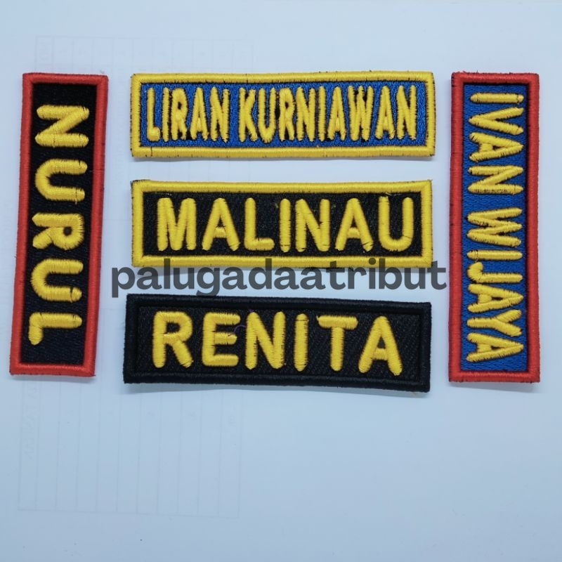 Best Seller Bordir Nama Timbul / Bordir Logo Nama Timbul / Logo Bordir Nama Timbul / Logo Nama Timbu