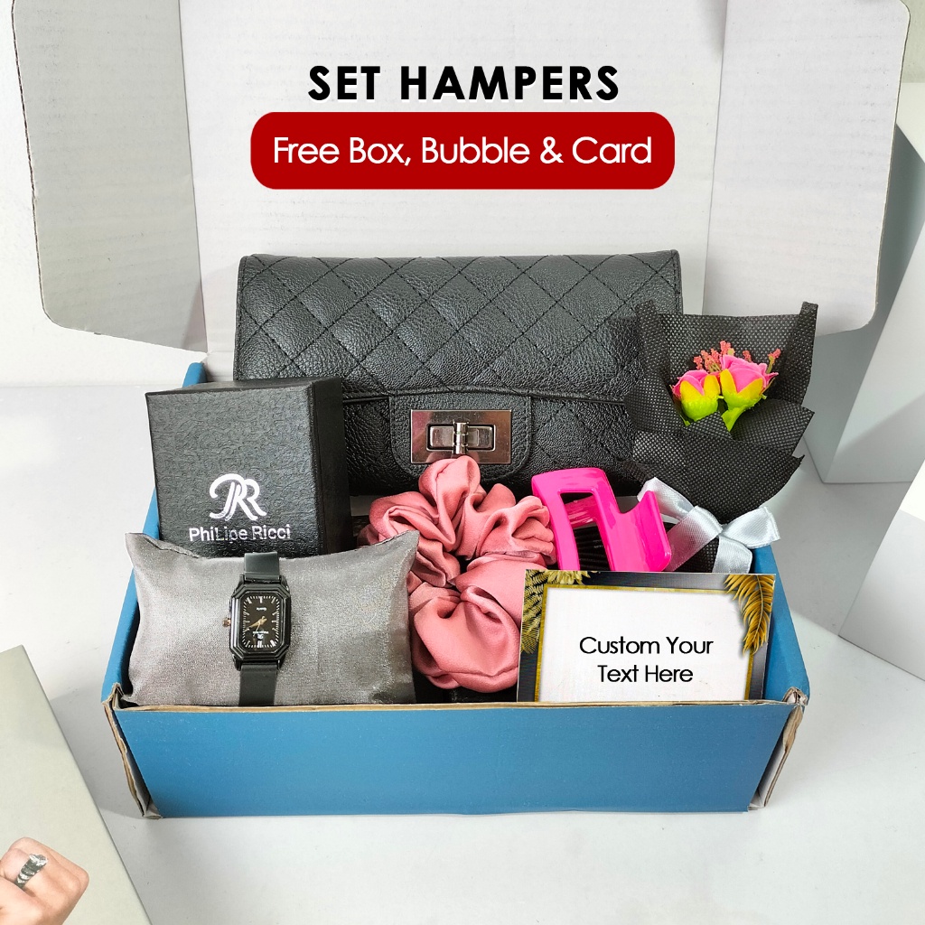 

set hampers kado ulang tahun cewek paket hadiah wisuda hadiah wedding gift set tas cewek