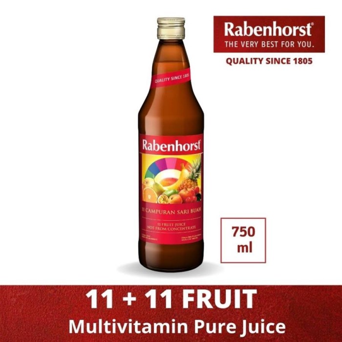 

Rabenhorst 11 Fruit Juice - Jus 11 Campuran Aneka Rasa Sari Buah 750ml