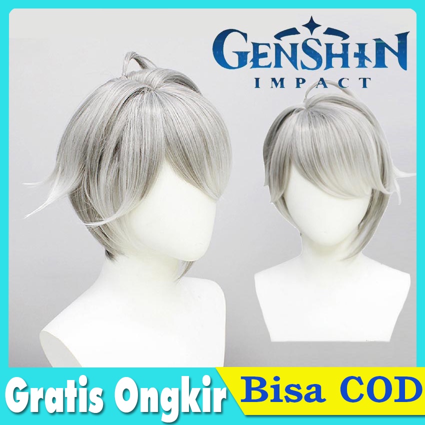 Cosplay Grey Abu Abu Wig Anime Game Genshin Impact Wig Alhaitham Wig Al Haitham Genshin Impact