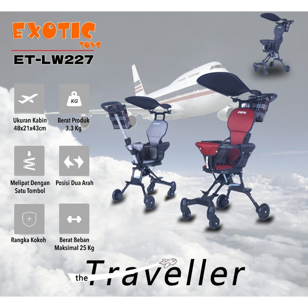 Exotic Smart Trike Stroller LW227 | Mini Trike Stroller Bayi