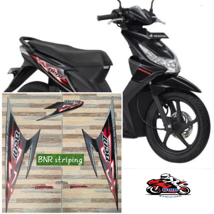 Striping  Honda beat karbu hitam tahun 2011 2012 stiker list body untuk beat karbu standart ori pabr
