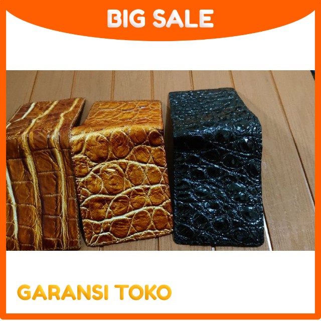 dompetlipat tebal asli kulit buaya merauke