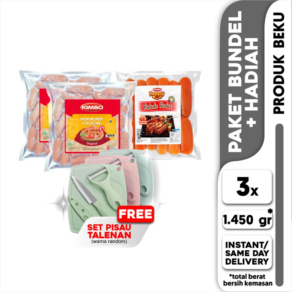 

Paket KIMBO Bunda Happy + FREE Set Pisau Talenan