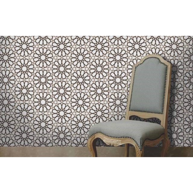 Wallpaper dinding geometri modern list klasik mewah bahan vinyl 10mter