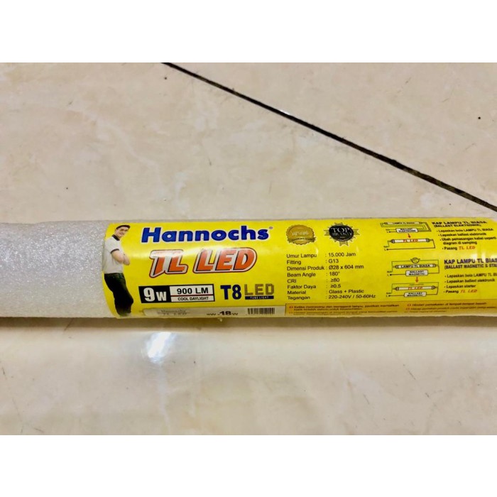 Lampu TL LED 18 Watt Hannochs Original termurah
