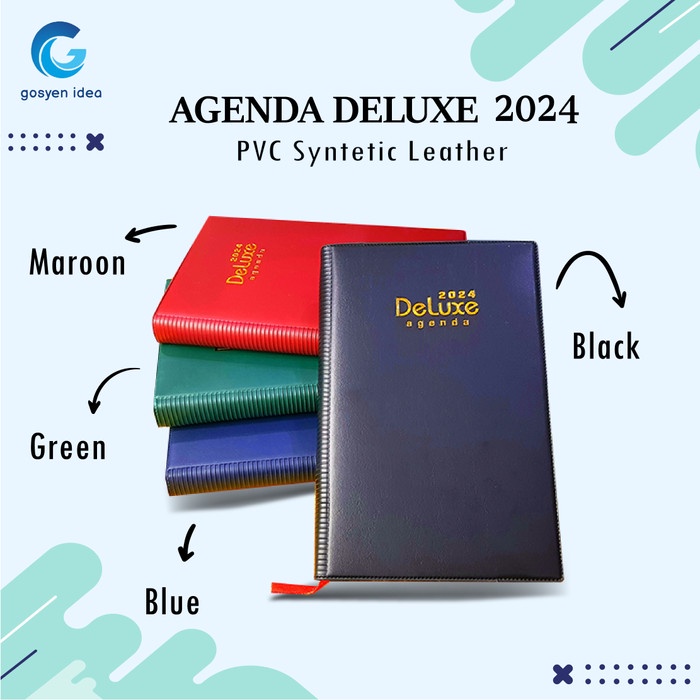 

Agenda Deluxe 2024 Aneka Warna Cover Leather - Random