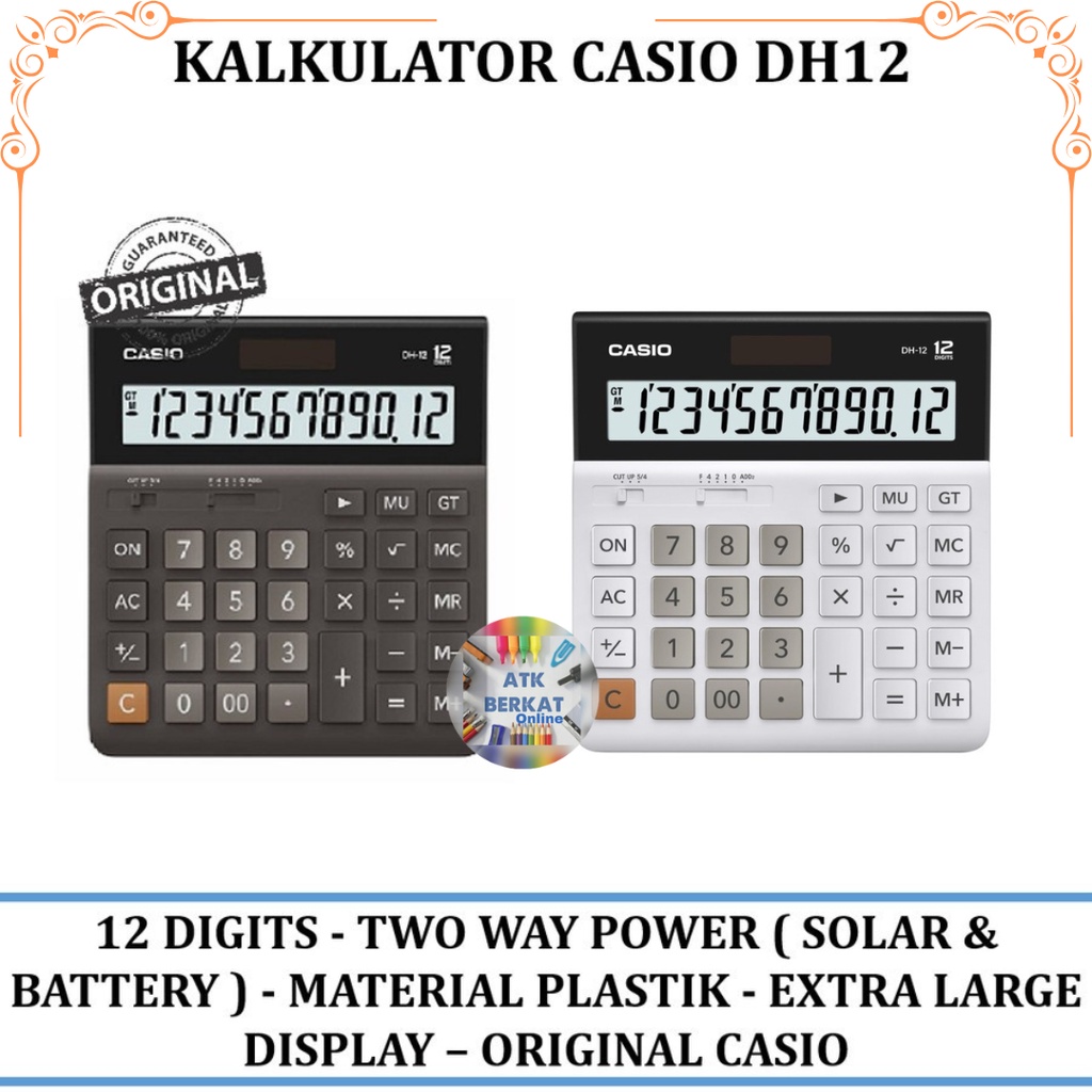 

Kalkulator Meja Casio Dh12 / Calculator Desktop 12 Digit