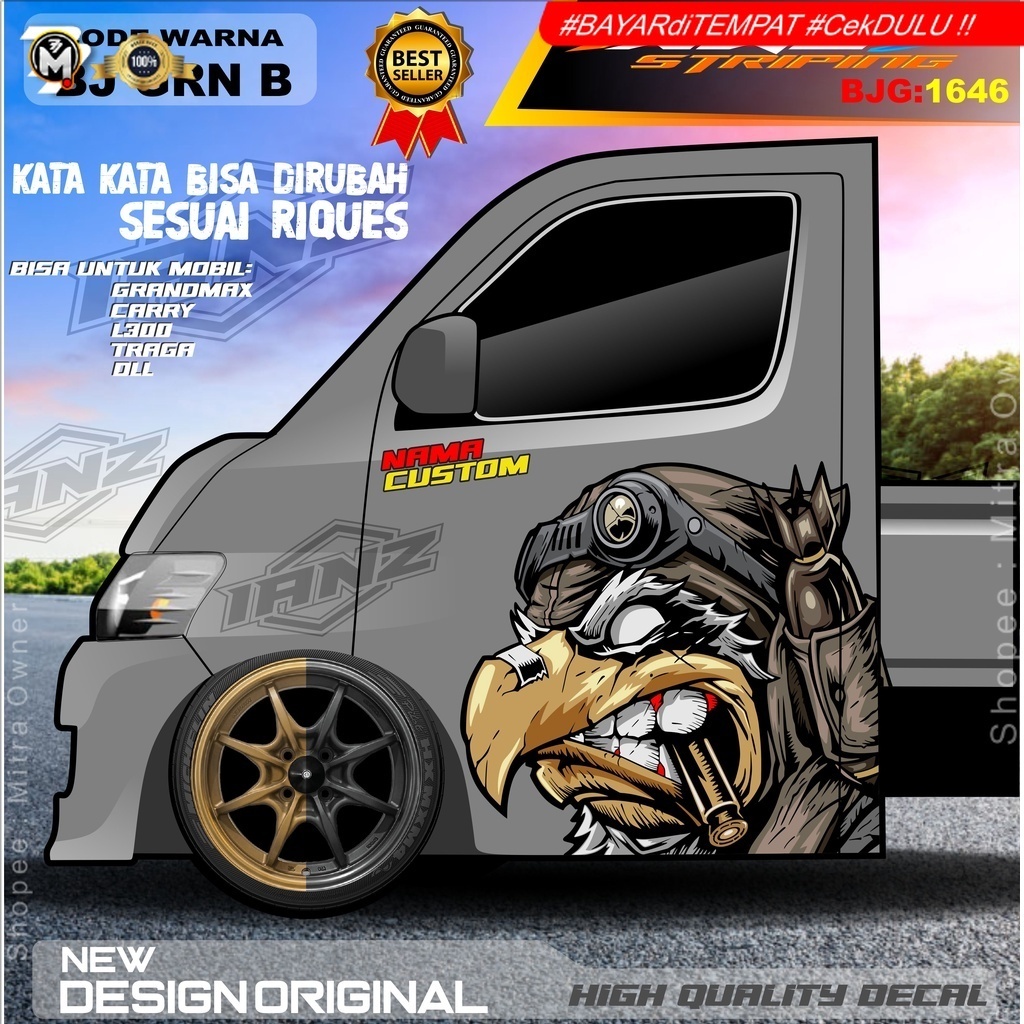 STICKER DECAL PINTU PICK UP TERBARU / DECAL PINTU TRAGA GRANMAX / STIKER MOBIL PICK UP