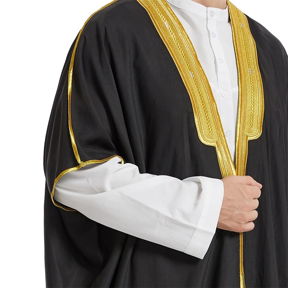 Middle East Mens Robe Muslim Dress Kimono shdasha Clothing Islamic Dubai Sau Abayas Prayer Abaya Kaf