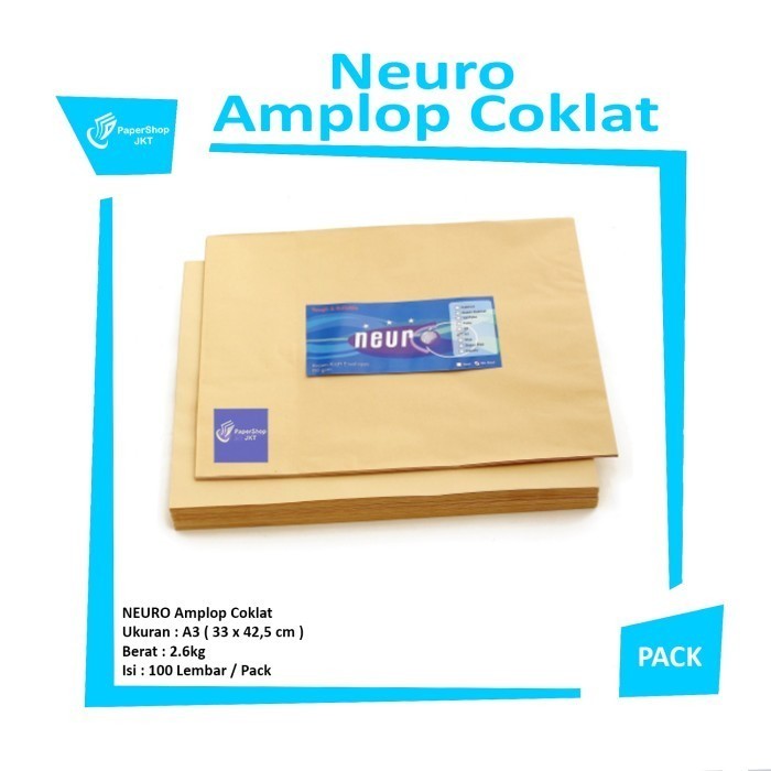

HOT PROMO!!! Amplop Coklat Ukuran A3 Neuro ( 33 x 42,5 cm )