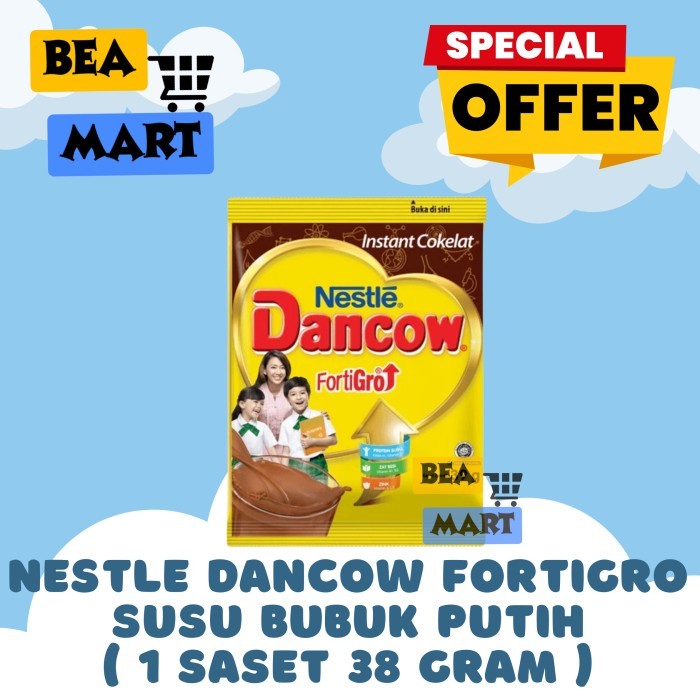 

Dancow Fortigo Cokelat 38gr 1 Saset 1 Renceng | Susu Bubuk Dancaw Coklat Instan 38 gr Sachet