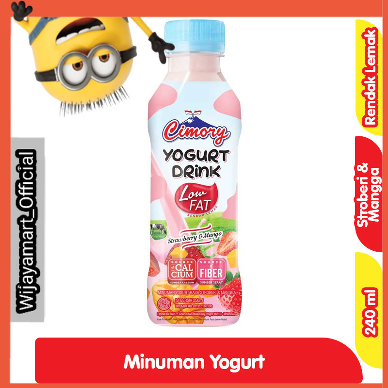 

Cimory Minuman Yogurt Rendah Lemak Stroberi & Mangga 240 ml