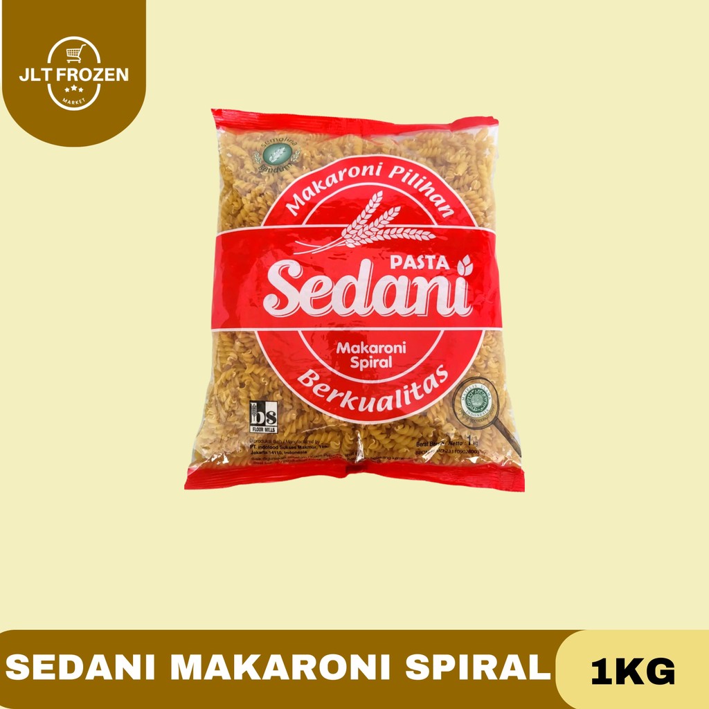 

Sedani Makaroni / Makaroni Spiral Kemasan 250g Re-pack / 500g Re-pack / 1kg