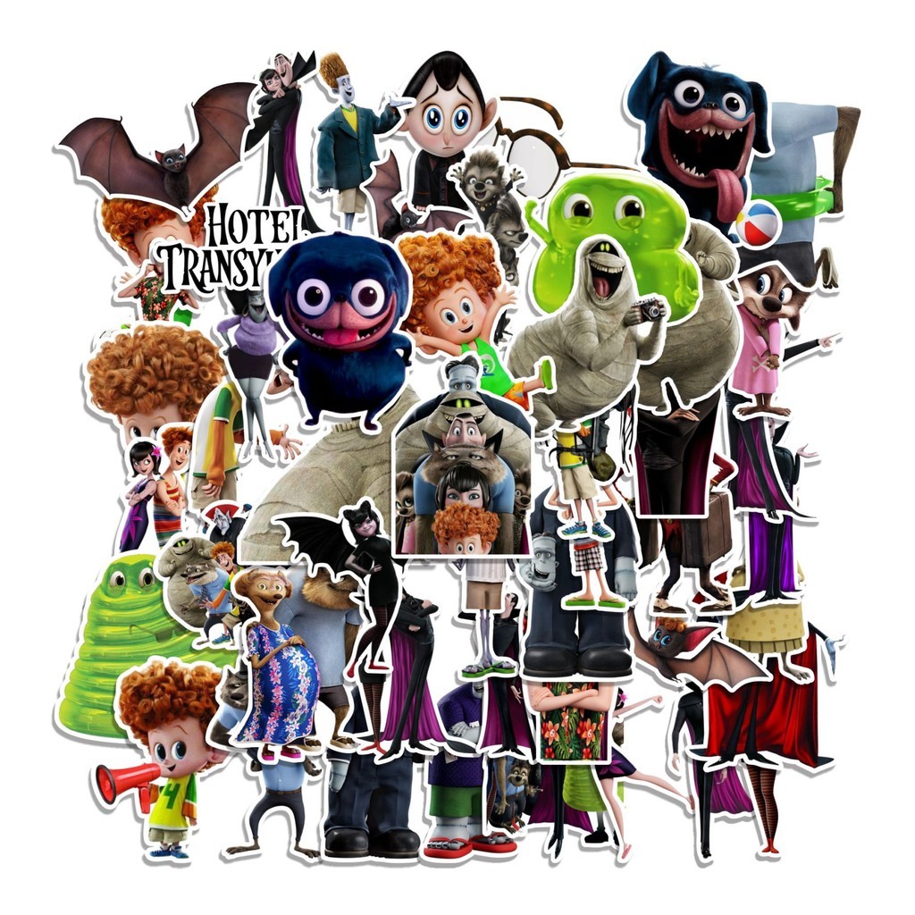

COD 50 Pcs Stiker HOTEL TRANSYLVANIA Lucu Anti Air Untuk Dekorasi Notebook Sepeda Skateboard Handphone