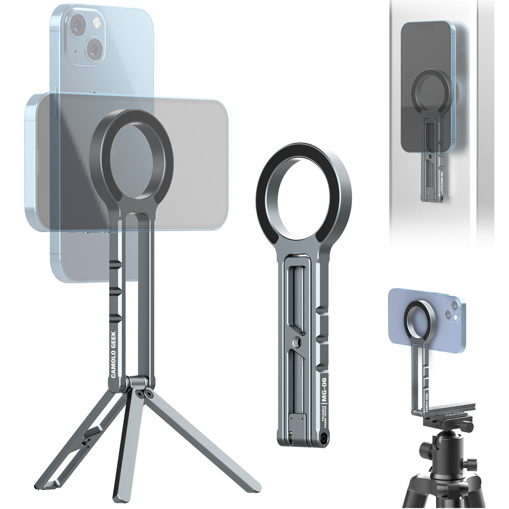 Dual-Sided Magnetic Phone Tripod for Iphone 15 14 13 12 Pro/pro Max Android Low Profile Magnet Tripo
