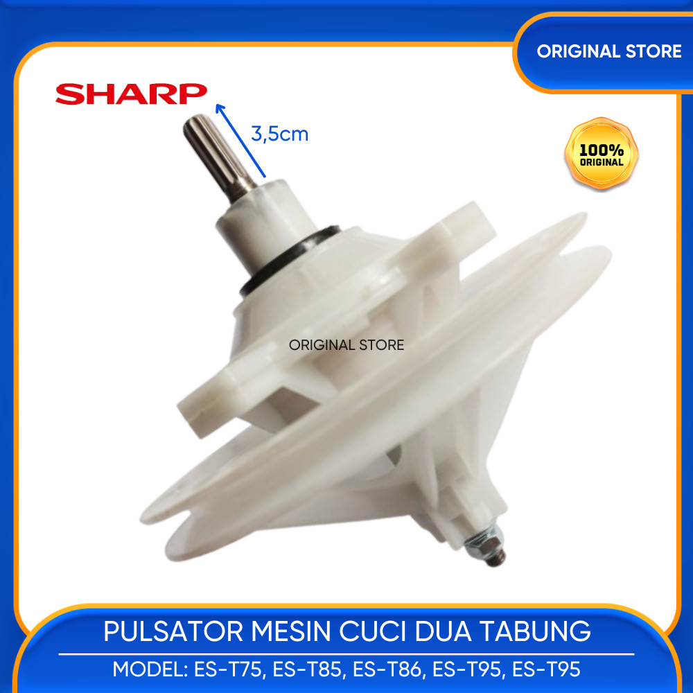 GEARBOX INCLUDE PULLEY MESIN CUCI 2 TABUNG SHARP ES-T79SJ ES T79SJ ES-T79