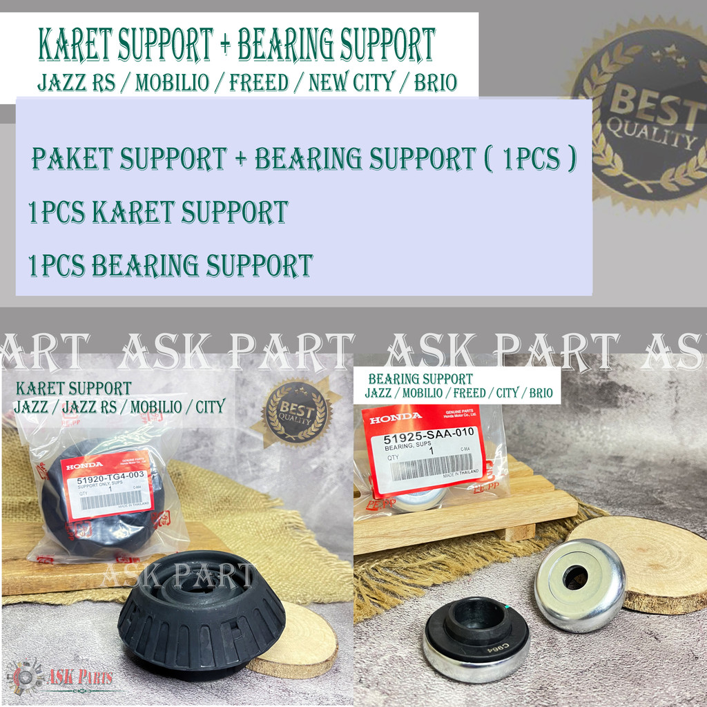 KARET SUPPORT SHOCK BEARING SUPPORT JAZZ RS MOBILIO BRIO FREED 2PCS ORI