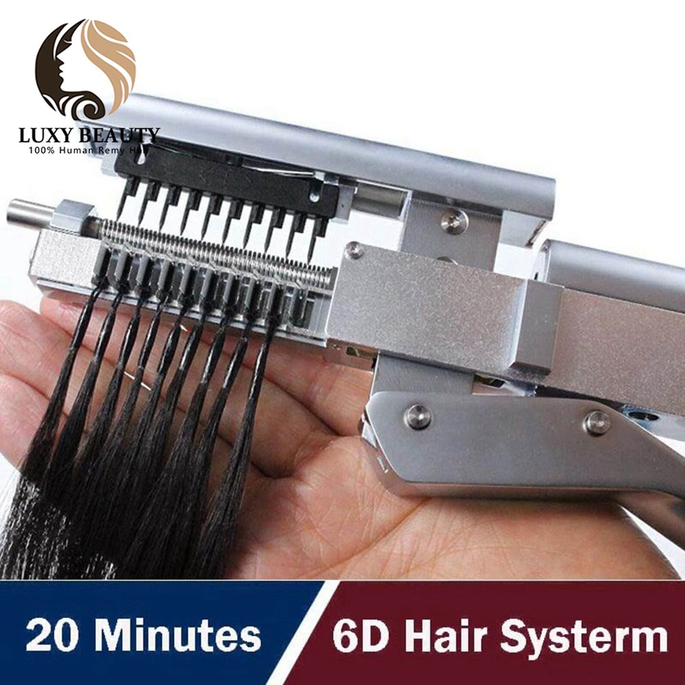 6D-1 Hair Extensions Machine Tools Extensions Human Hair 6D Seamless Natural Hair Extension Hair Sal