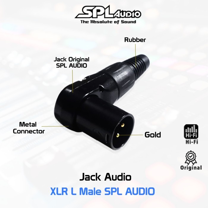 Jack Audio Profesional  / Jack Canon XLR L Male - SPL AUDIO
