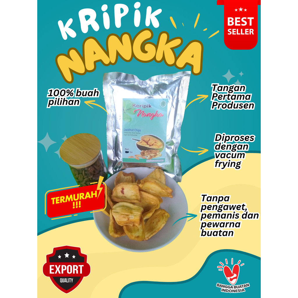 

KERIPIK / KRIPIK BUAH NANGKA Khas MALANG BATU Kemasan Ekonomis 50 gr 100 gr / JACKFRUIT CHIPS Tangan Pertama PRODUSEN ( AMJ FARM )