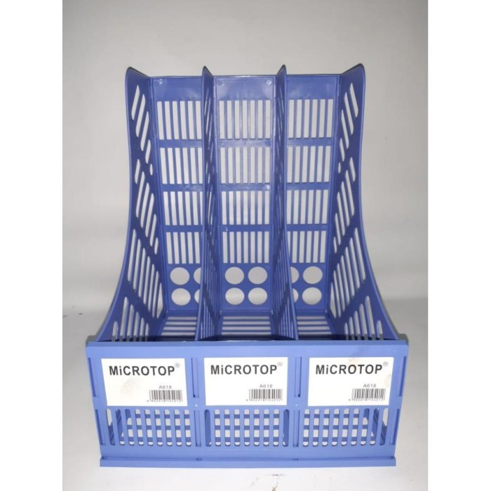 

PROMO -[Bongkar Gudang] BOS Box File Plastik 3susun/Box Keranjang/Dokumen/Book Organizer/Rak - Biru