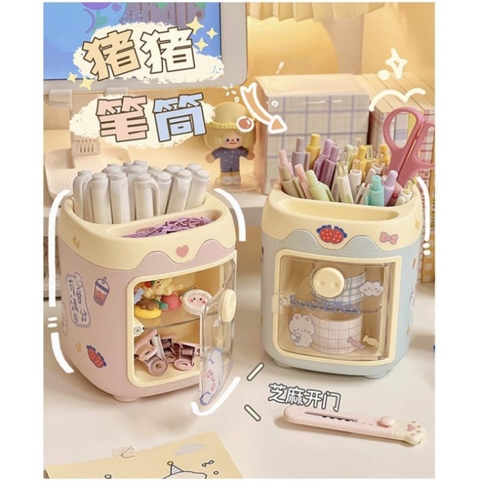 

tempat penyimpanan pensil pen desk holder organizer Kawaii tempat pena - Orange