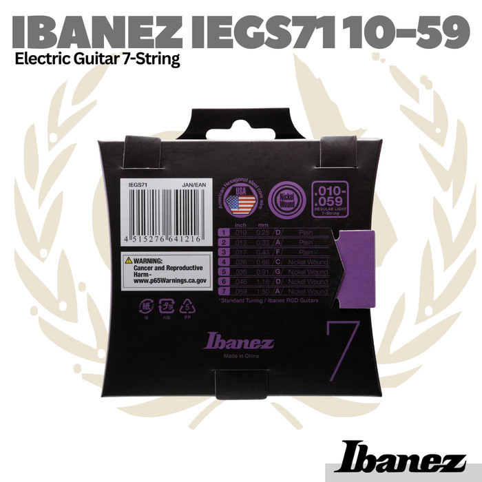 Ibanez IEGS71 10-59 Regular Lht Electric Guitar 7-Strings - Senar