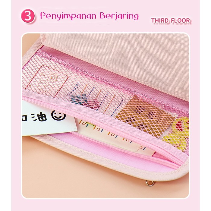 

Tempat pensil karakter dream space terbaru pencil case box pensil viral korea organizer box pensil cute rabbit cute - Pink