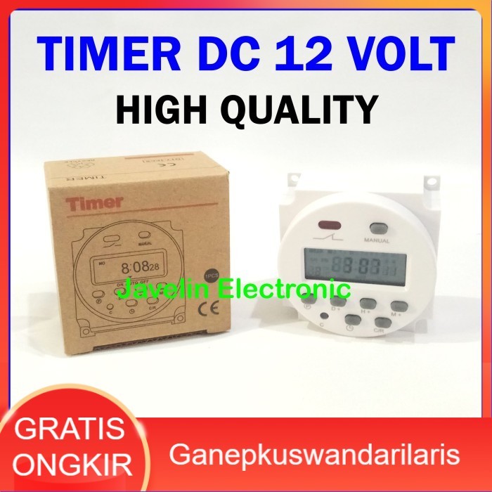 Timer DC 12 Volt 16 Ampere Digital 12v 16A Timer Walet - Ganepkuswandarilaris