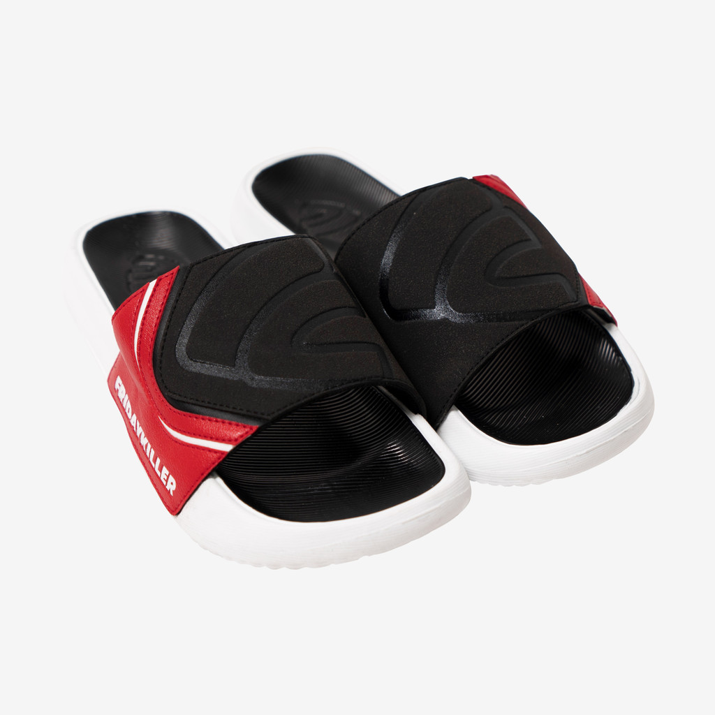 SANDAL SLIDE SIMPLE CASUAL PRIA WANITA HITAM PUTIH MERAH FRIDAY KILLER | MC KAZE BRED