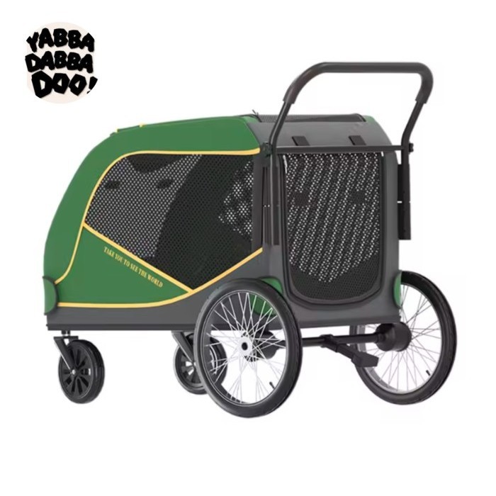 Premium Big Pet Stroller Carrier Kereta Dorong Besar Lipat Anjing Kucing Dog Cat Kereta Anjing Kucin