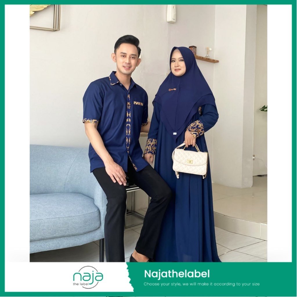 NAJATHELABEL - FAMILY COUPLE - Amir Shirt + Amalia Dress + Amara Dress Ethnnik + Almira Dress Ethnik