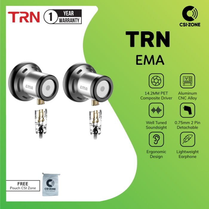 TRN EMA 14.2mm Dynamic Coil Driver Eaud With Microphone