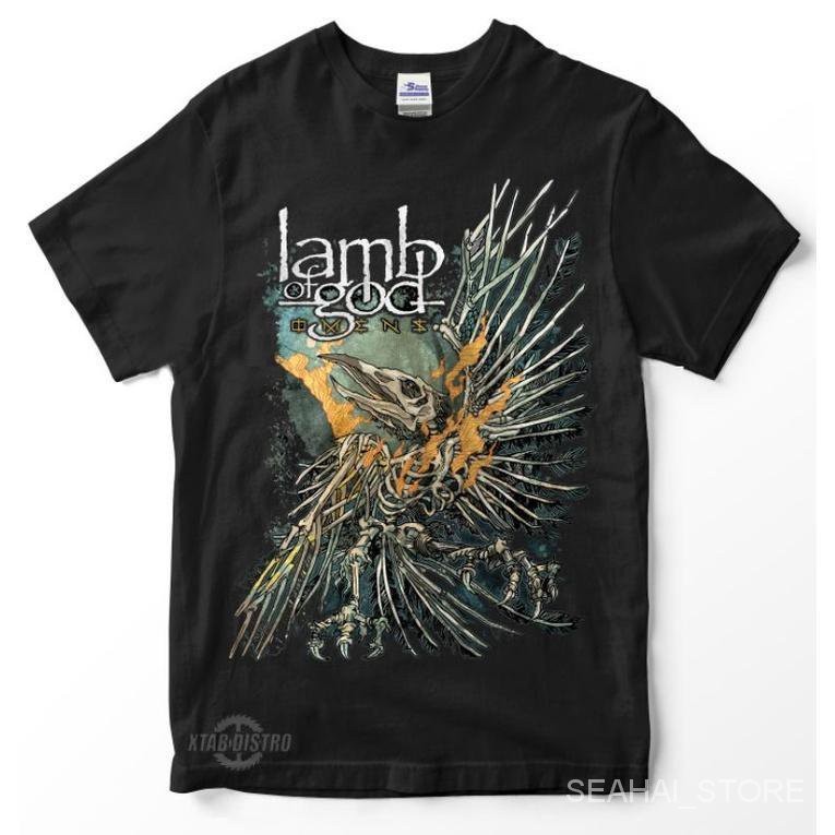 grasya t-shirt original   Lamb of god 5 OMENS Premium tshirt lamb of god