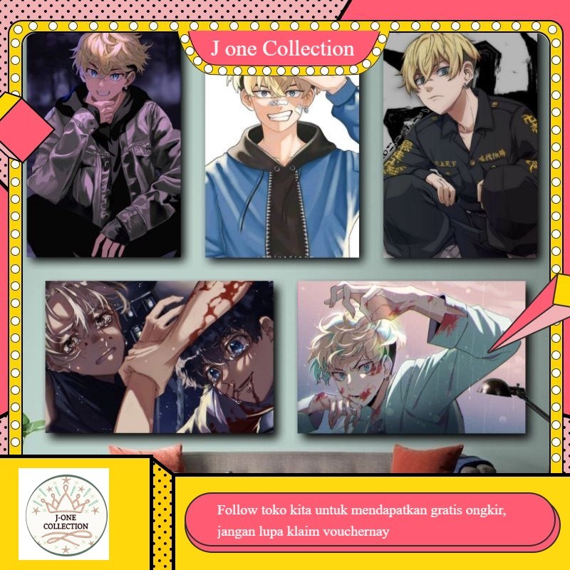 HIASAN DINDING KAMAR CHIFUYU MATSUNO TOKYO REVENGERS ANIME / POSTER KAYU ANIME / DEKORASI KAMAR