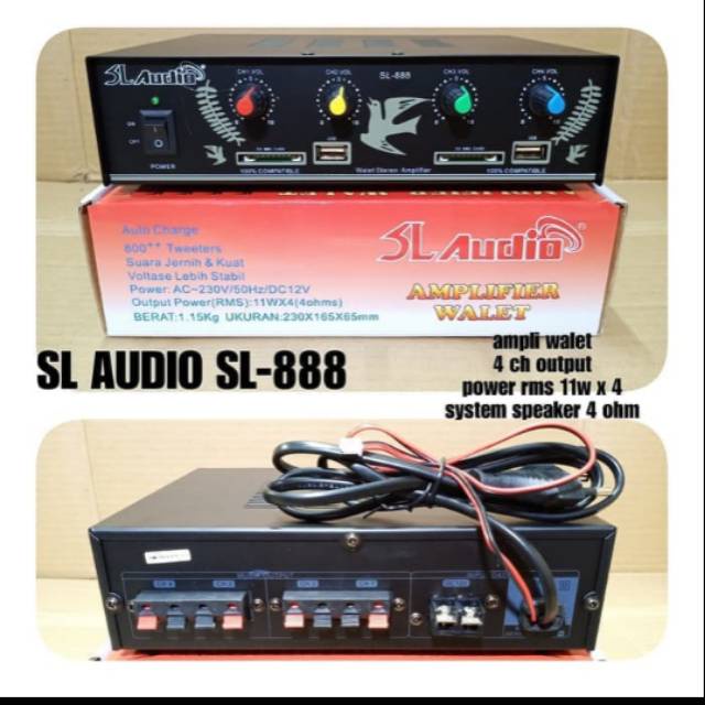AMPLIFIER MINI SL AUDIO SL-888 AMPLI WALET