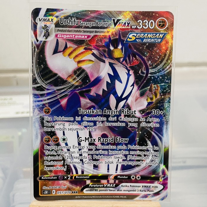 Urshifu serangan beruntun Vmax V max Kartu pokemon indonesia tcg card