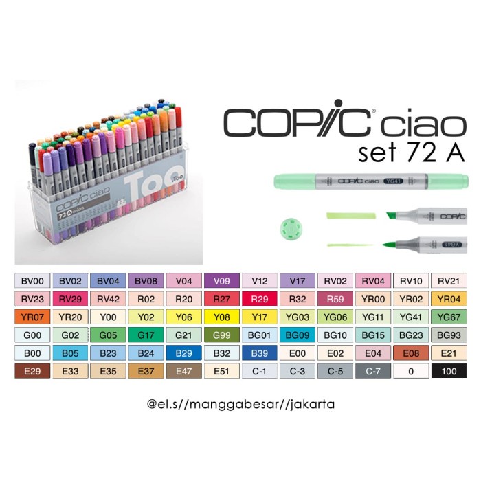 

Copic Ciao Set 72 A 72 Warna