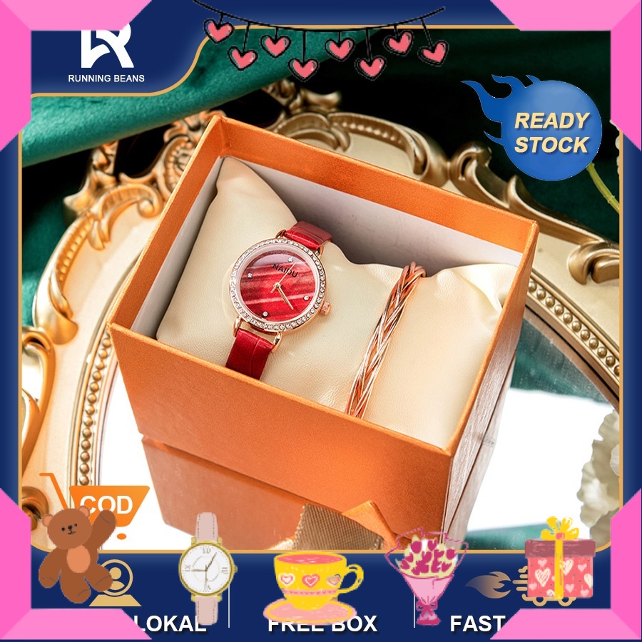 

KADO HAMPERS BAYI ANAK MUDA REMAJA PACAR KEKASIH BIKIN ROMANTIS ANNIVERSERY/ COD Terbaru 2022 Jam Tangan Wanita + Free Gelang Wanita Fashion Women's Watch Anti Air Cewek Dewasa Mewah Elegan Set Busana Birthday Hari Valentine / ULTAH LAHIRAN WISUDA JADIAN