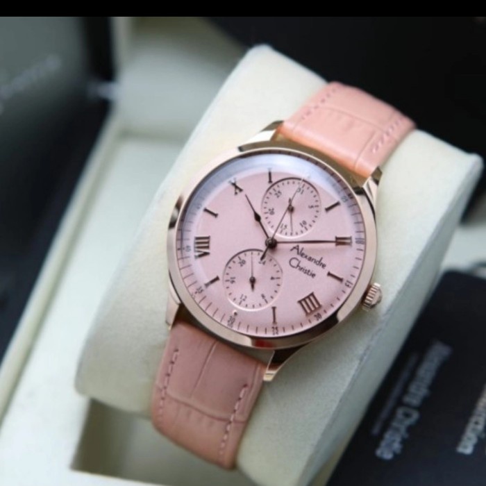 JAM ALEXANDRE CHRISTIE AC 2943 2943BF PINK MERAH MUDAH