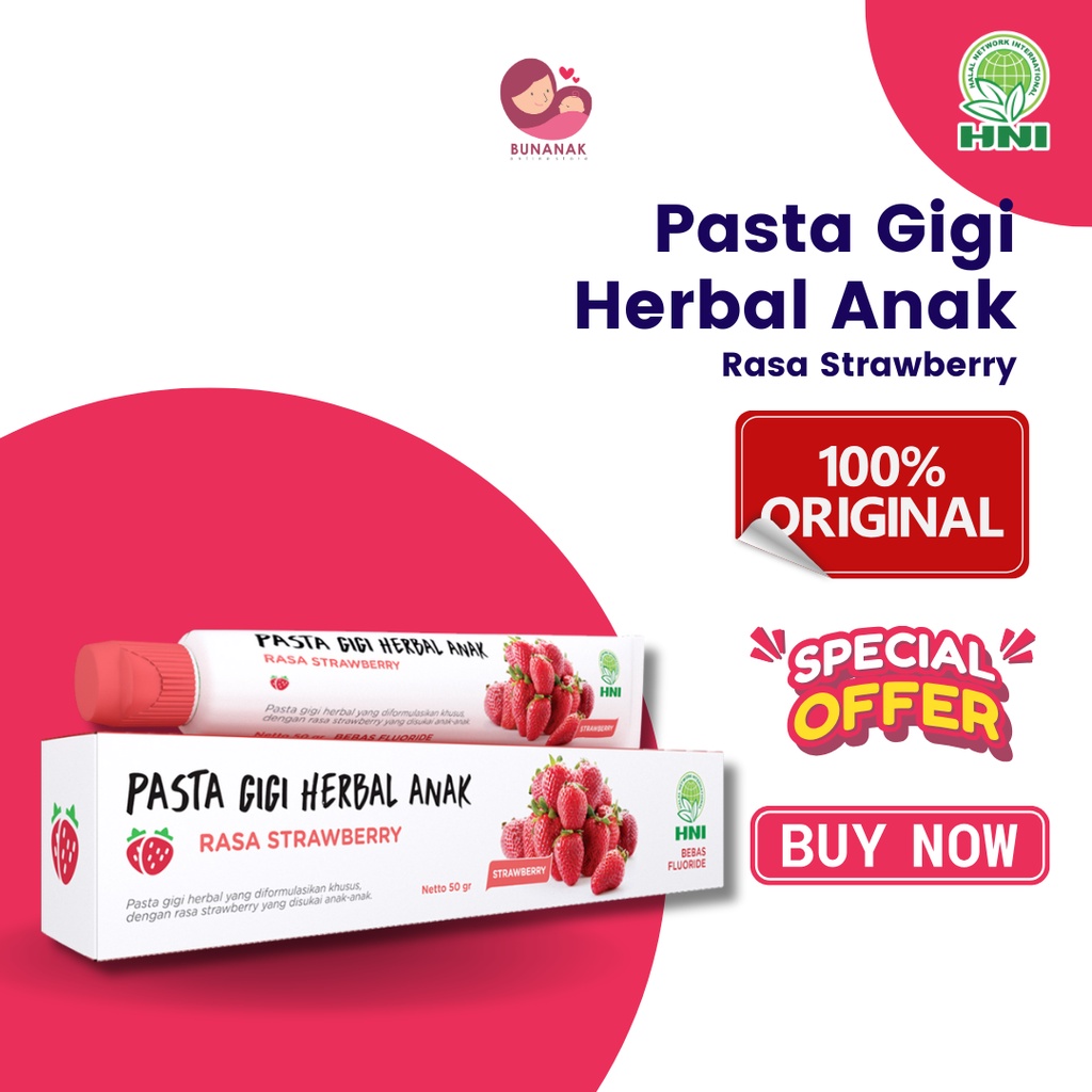 

PASTA GIGI HERBAL ANAK RASA STROBERI HNI - Produk Herbal