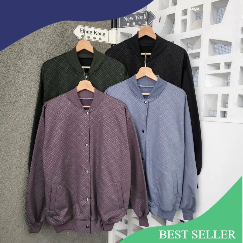 JACKET BASEBALL POLOS UNISEX PRIA WANITA OVERSIZE | DIAMOND EMBOS JAKET BASEBALL SIZE JUMBO OVERSIZE