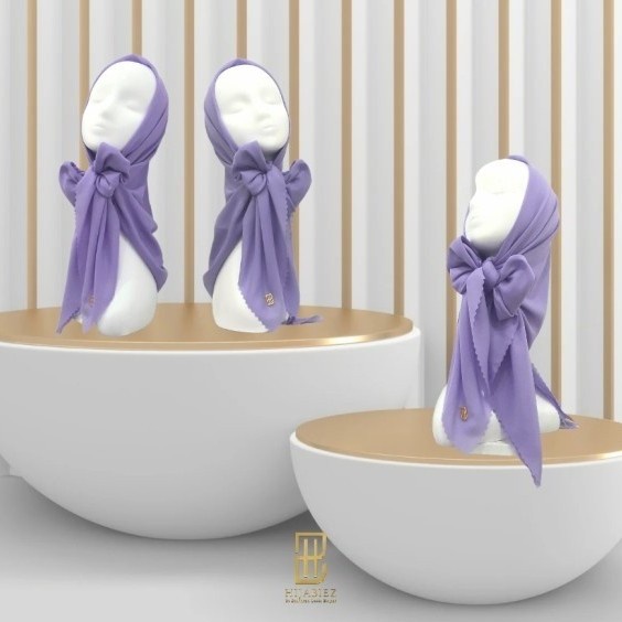 Kerudung Segiempat HIJABIEZ ORI Voal Premium Hijab warna Ungu Lilac