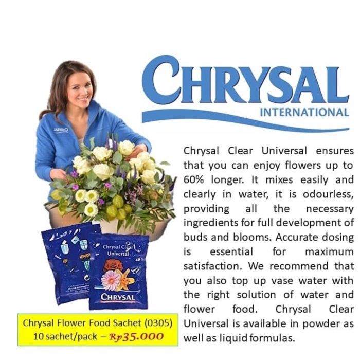 

Termurah [ Best Seller ] Chrysal bubuk - flower food - pengawet bunga - vitamin bunga sachet