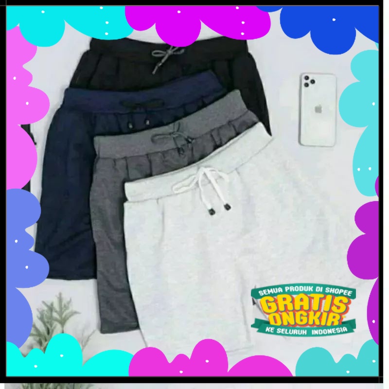 celana pendek pria distro celana pendek santai pria wanita bahan katun tebal l celana pendek bahan k