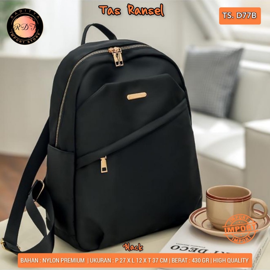 TAS RANSEL WANITA D77B IMPORT BY ORI RDT CANTIK