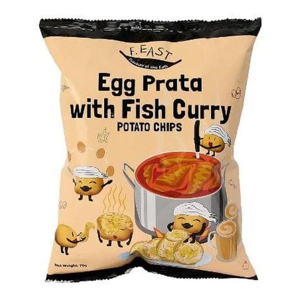 

F.EAST Egg Prata with Fish Curry Potato Chips [70 gr]