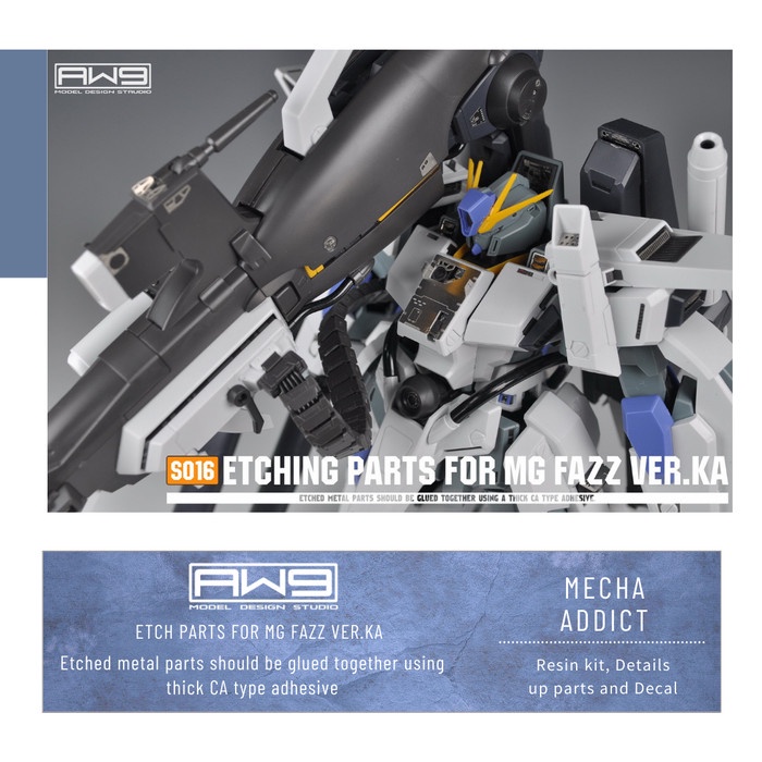 MG FAZZ Ver.KA Photo Etch MADWORKS AW9 Detail Up Metal Etched part S16